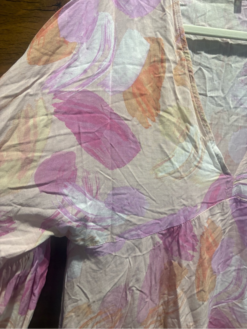 Label of Love Pastel Swirl V-Neck Dress - Picture 5 of 9